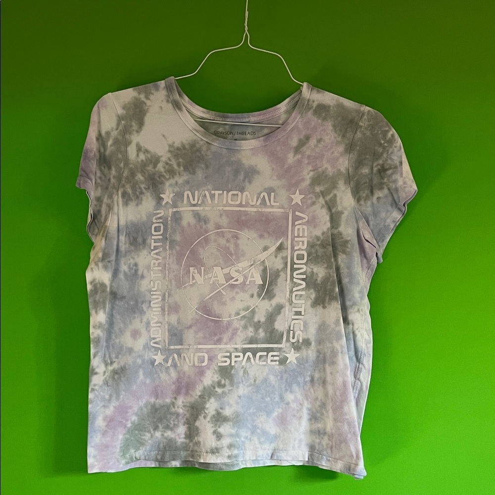 Grayson Threads Lavender & Light Gray Tie-Dye Tee Size XL - Picture 2 of 4